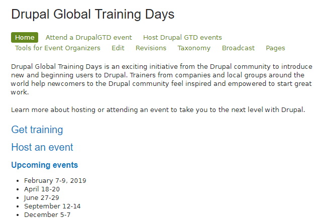 Drupal Global Training Days  2019