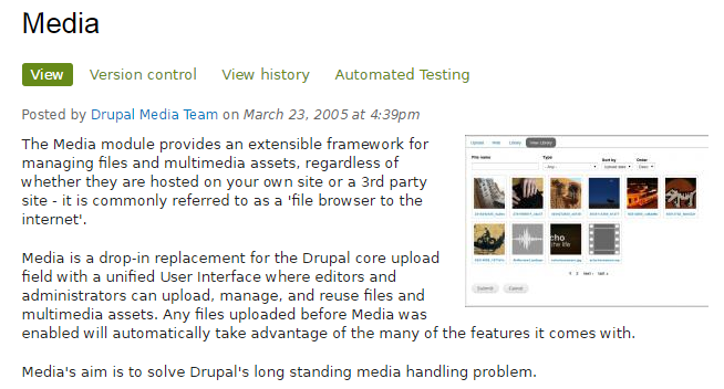 Drupal Mediaモジュールの概念