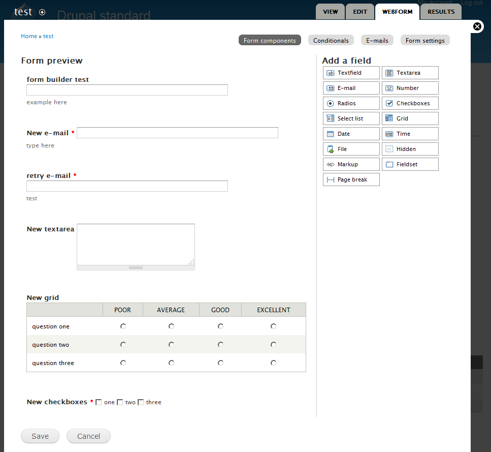 Drupal Form Builder