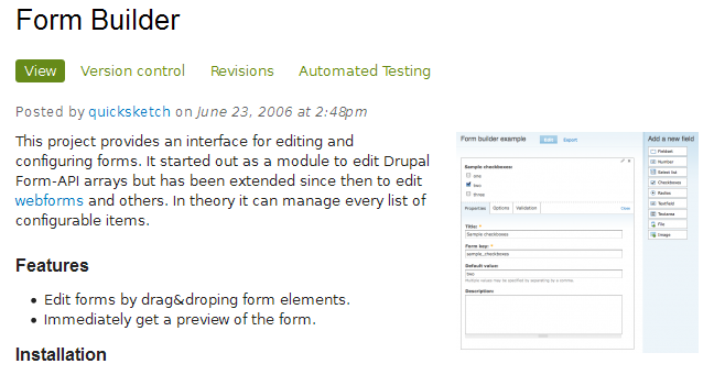 Drupal Form Builder